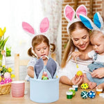 Side view of the durable high density fabric storage bucket for gifts