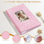 Authentic baby keepsake book with newborn hand and footprint kit
