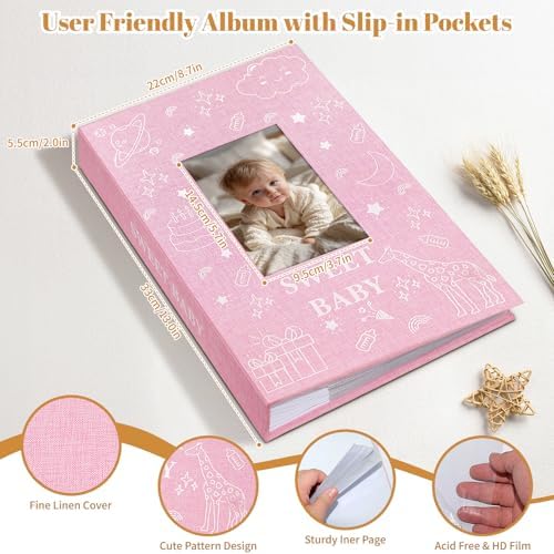 Authentic baby keepsake book with newborn hand and footprint kit