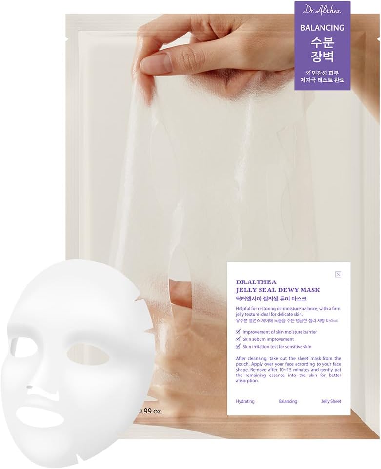 Dr Althea Jelly Seal Dewy Mask front packaging view showcasing authentic Korean hydrating sheet masks