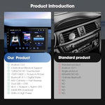 Haudio portable car multimedia system displaying the 720p rear view backup camera feed.