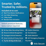 Arlo high definition security camera illustrating the lens and sensor layout for color night vision
