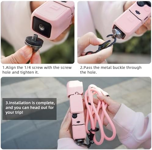 Flymile Pocket 3 Adjustable Lanyard attached to the silicone cover via the secure metal quick release clasp