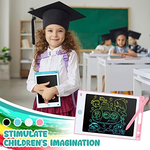 Zhehao lightweight digital sketch tablet pack showing light blue black pink and white variants
