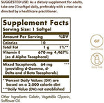 Premium d-alpha tocopherol antioxidant vitamin pills close up shot