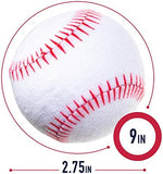 Youth plastic bat and four self-stick foam baseballs included in set