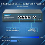 YuanLey unmanaged plug and play network switch showing the durable silver metal housing design.