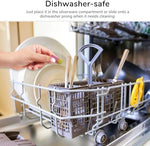 Universal fit flexible silicone protector catching water and paste drips to maintain clean bathroom counters