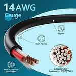 Black PVC jacket and protective layers on Elecan speaker cable