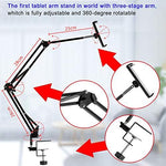 Compact folded view of the matte finish aluminum alloy portable tablet stand.