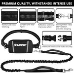 LANNEY dual handle dog leash showing close control neoprene grip