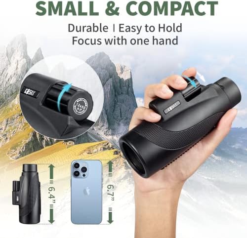 Gosky monocular with smartphone holder attached