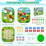 Portable bean bag toss activity toy for outdoor play