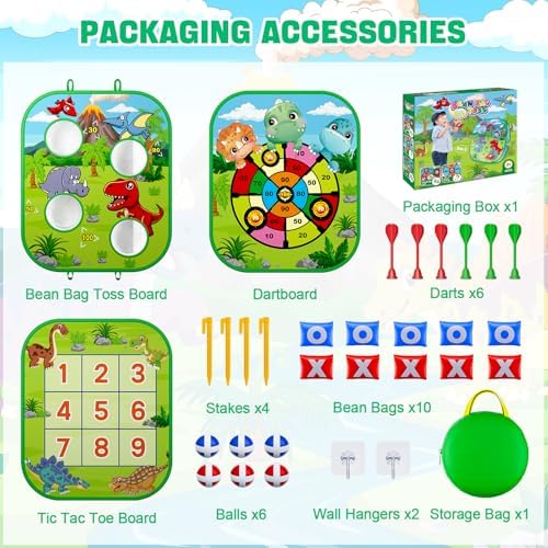 Portable bean bag toss activity toy for outdoor play