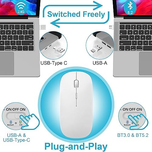Normdecos slim ergonomic optical mouse for MacBook Air side profile styling