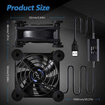 SCCCF 80mm cabinet cooler demonstrating the detachable shockproof silicone rubber pads on the corners
