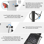 AboveTEK universal tablet security lock being unlocked with one of the two included keys.