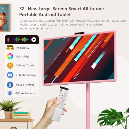 OFD rolling smart television adjusted vertically in portrait mode for mobile application viewing