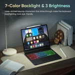 Doqo imported black keyboard case showcasing the dedicated side slot for wireless pencil charging.
