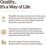 Solgar Oceanic Silica 25mg brown glass bottle displaying daily dosage instructions for adults