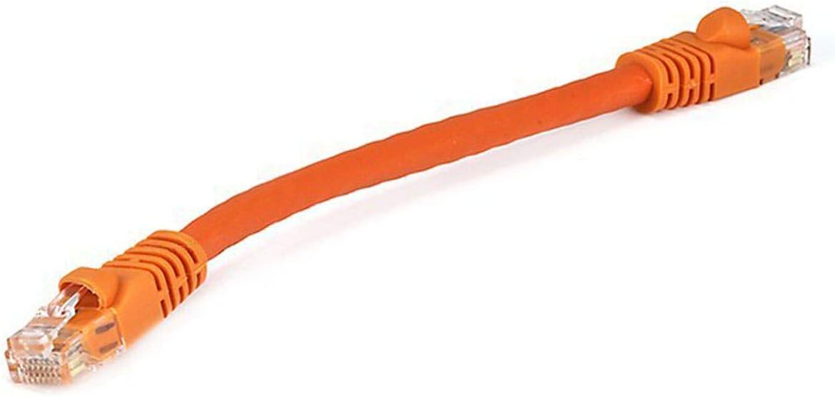Monoprice 0.5-Feet 24AWG Cat5e 350MHz UTP Bare Copper Ethernet Network Cable, Orange (104978) - Image 1