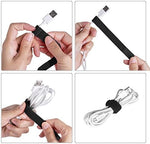 Avantree fastening cable straps organizing PC desktop power cords neatly.