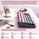 MOFII round keycaps close up view showing pink gradient styling