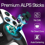 Ruibopad Enstixsm gaming gamepad packaging content displaying the authentic imported white controller.