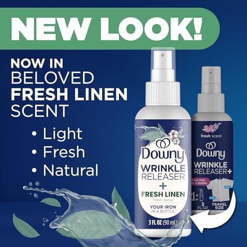 Crisp Linen scented Downy anti-wrinkle spray for clothing care