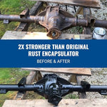 Eastwood rust encapsulator label detail showing heat resistance
