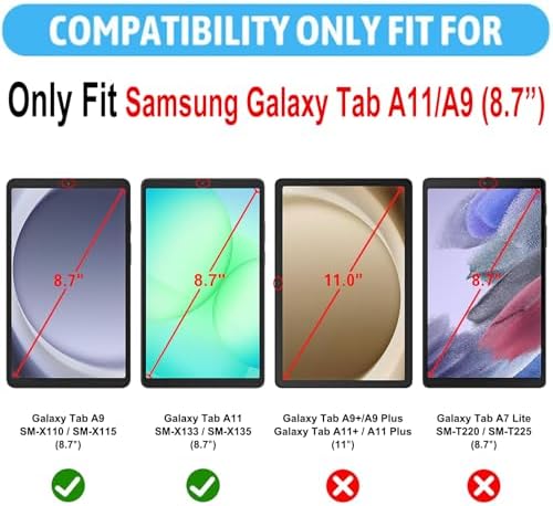 Two pack screen protector set for Samsung Galaxy Tab A11 2025