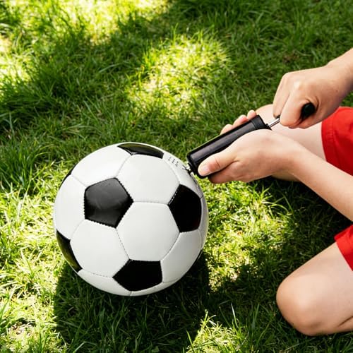 Classic panel design sports training ball for young boys and girls outdoor backyard play.