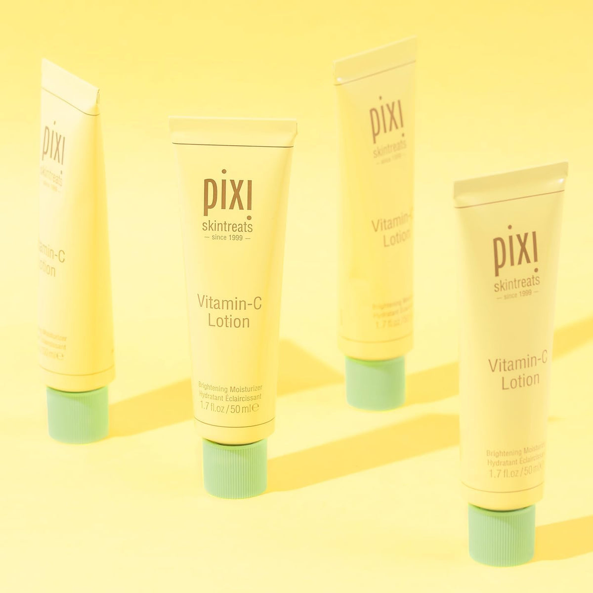 Authentic Pixi Skintreats Vitamin C brightening daily face moisturizer tube