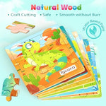 Zeoddler kids animal jigsaw puzzles with smooth edges and non toxic paint