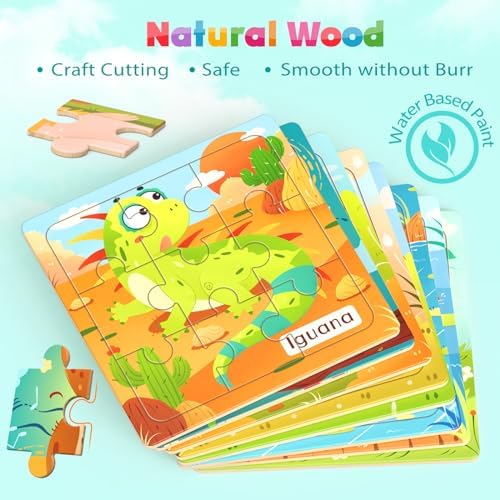 Zeoddler kids animal jigsaw puzzles with smooth edges and non toxic paint