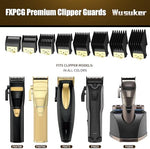 Side profile of the professional clipper attachment combs highlighting the smooth rounded teeth profile