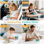 MoodLife autism adhd anxiety relief fidget cube with twelve colorful strings