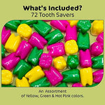 Srenta portable plastic tooth container showing the secure hinged lid in an open position.