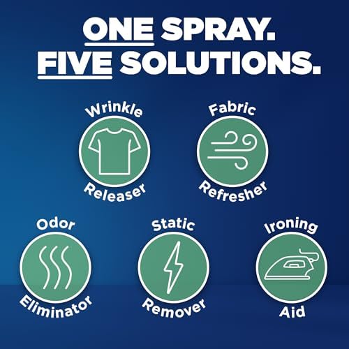 Downy fabric refreshing spray for smooth clothes without ironing.