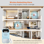 Smart bedwetting alarm with 8 sound and vibration modes for deep sleepers.