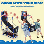 JOYIN arcade basketball set with four rubber balls and pump