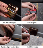 The smart magnetic sensor and battery compartment placement inside the custom car welcome shadow projector