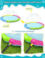 Folded portable design of the multicolor sixty inch pet sprinkler mat