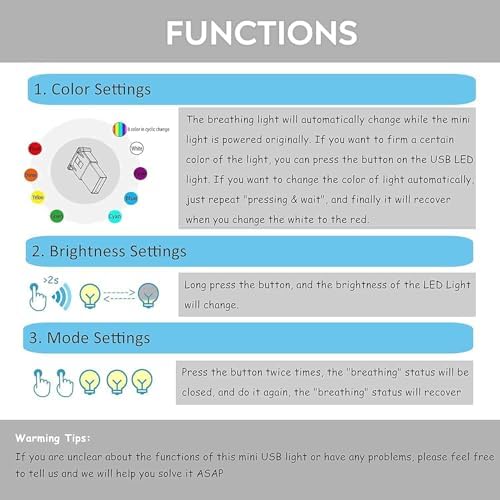 AOZITA dual piece smart night lamp package layout highlighting the small portable size format.