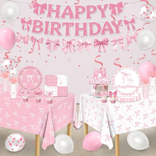 Cupcake and cake toppers for coquette aesthetic party