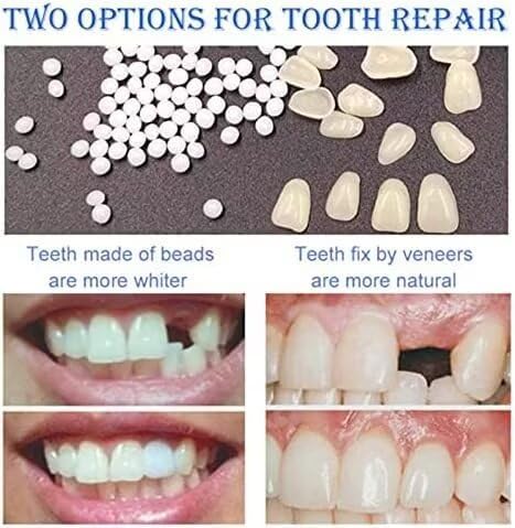 Instructional view of temporary tooth filling process
