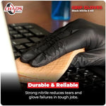 Chaos Moto Grip Black Nitrile Gloves stack of boxes