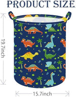 Interior view showing the waterproof protective lining of the round clothes basket