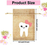 Shappy tooth keepsake pouch with drawstring open