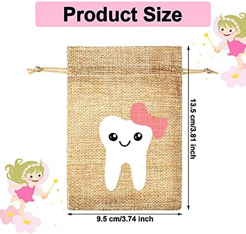 Shappy tooth keepsake pouch with drawstring open